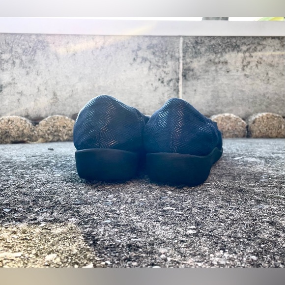 CLARKS Cloudsteppers Ballet Flats - Women's Sz 11M - Blue Fabric Shoes- Stretch - Picture 3 of 8